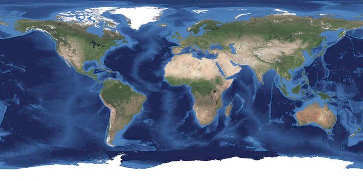 MODIS world map